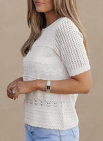 Women's Short Sleeve Lightweight Knit Tops