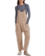 Women's Adjustable Strap Fleece Jumpsuit