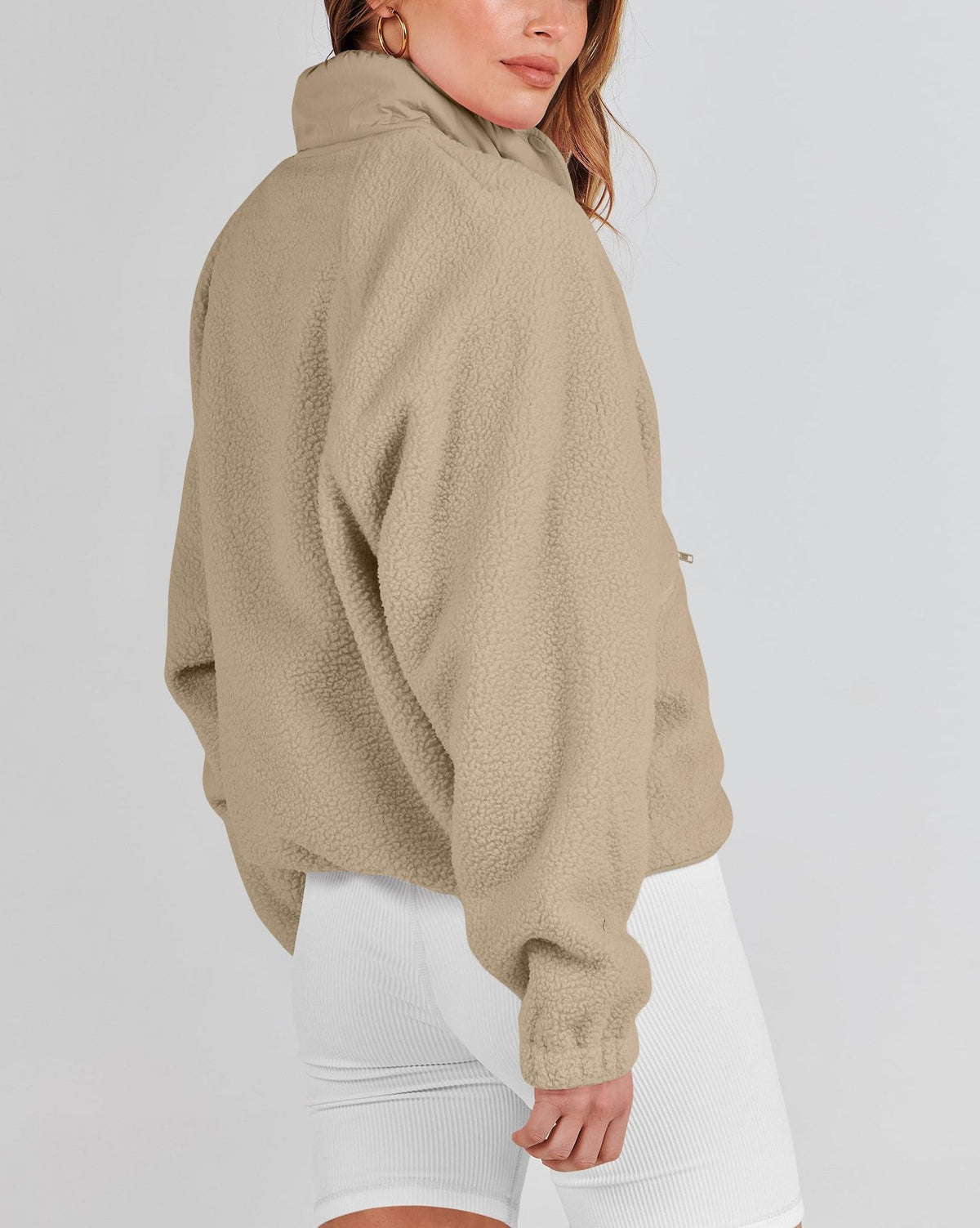 Women'sButton Down Fuzzy Fleece Jacket