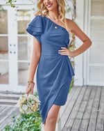 One Shoulder Cocktail Dress