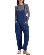 Women's Adjustable Strap Fleece Jumpsuit