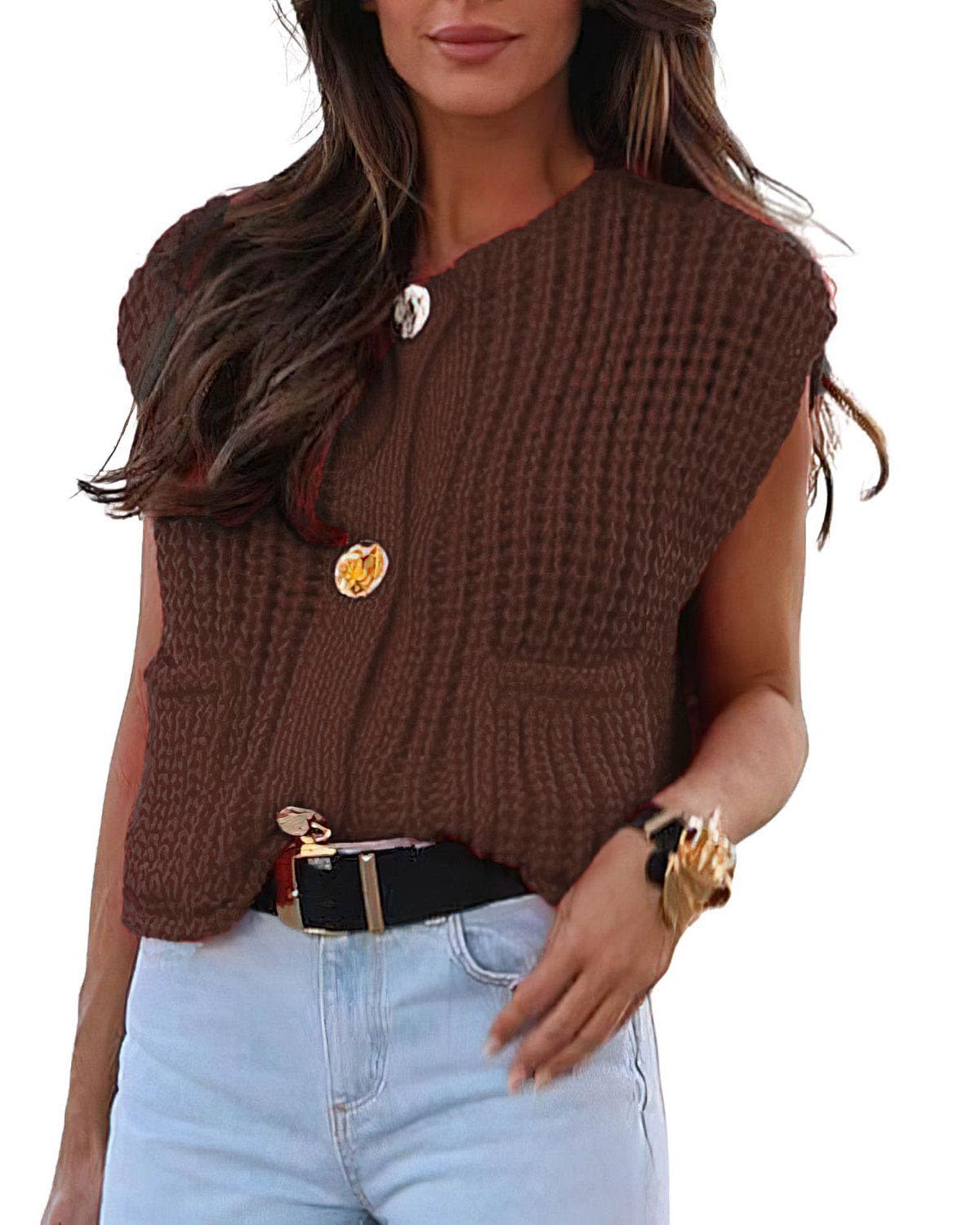 Women's Crochet Knit Sweater Vest