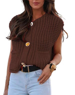 Women's Crochet Knit Sweater Vest