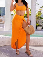 Women's 3 Pieces Crop Top High Waisted Bikini