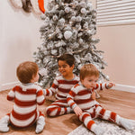 Red Stripe Family Pajamas 2-piece Set