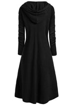 Hooded High Low Drop Shoulder Longline Sweater
