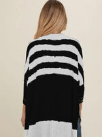 Women's Striped Knit Cardigan