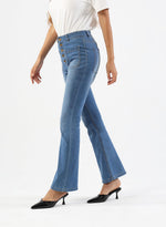 🔥🔥Button Fly Booty Shaping High Waist Flare Jeans