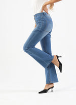 🔥🔥Button Fly Booty Shaping High Waist Flare Jeans