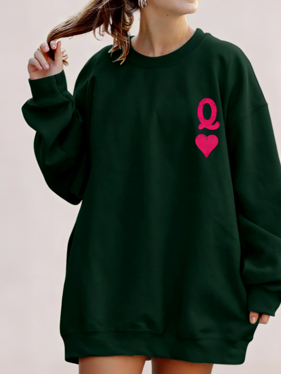 Women's Queen of Hearts Valentine's Day Sweatshirt