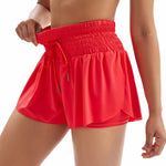 Women's High Waist Drawstring Flowy Athletic Shorts