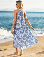 Women's Halter Neck Floral Print Vacation Dress