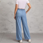 Wide-leg High-rise Drawstring Jeans