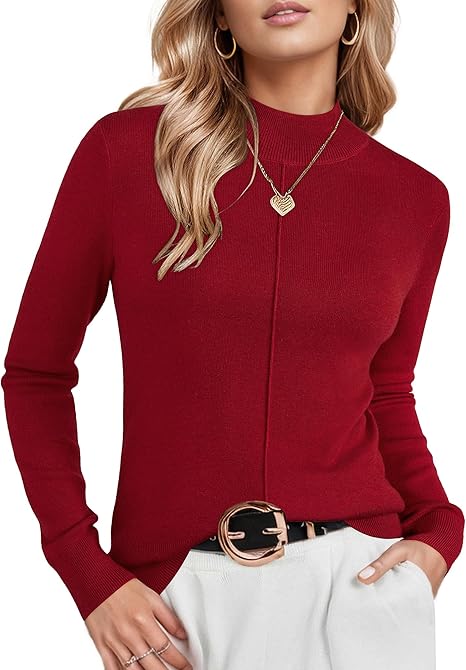 Women's Mock Neck Knit Sweater