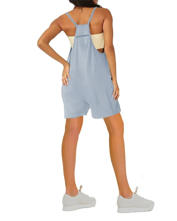 Summer Short Jumpsuit with Pockets