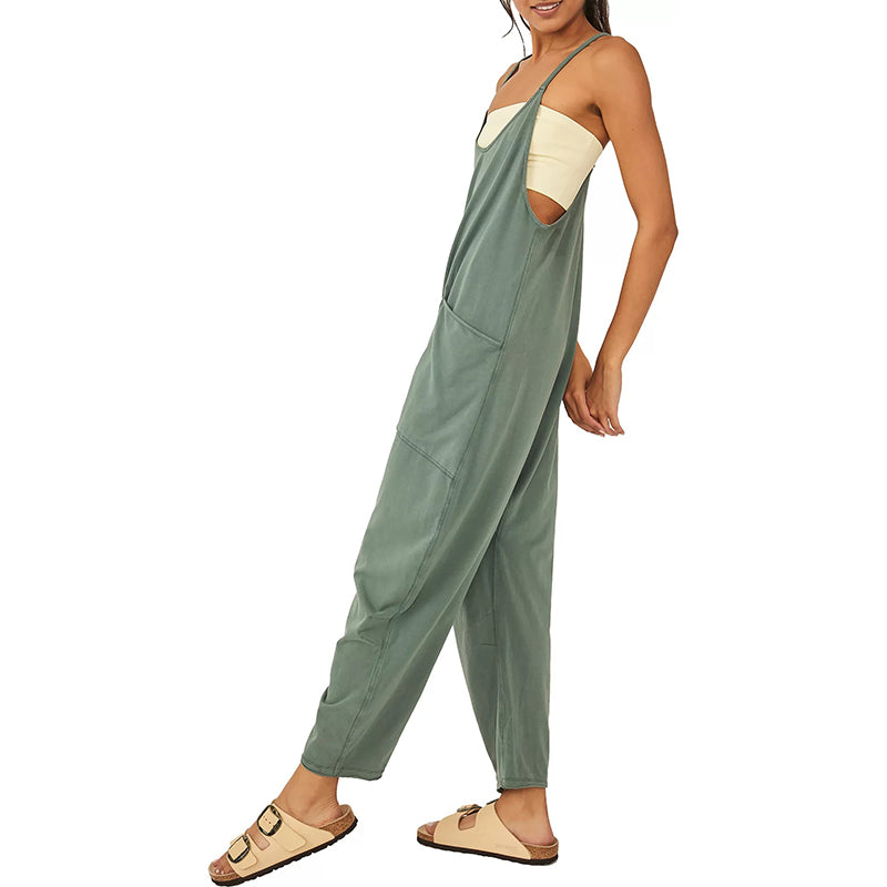Women's Wide Leg Jumpsuit with Pockets