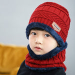 Winter Knitted Beanie Hat Scarf Set