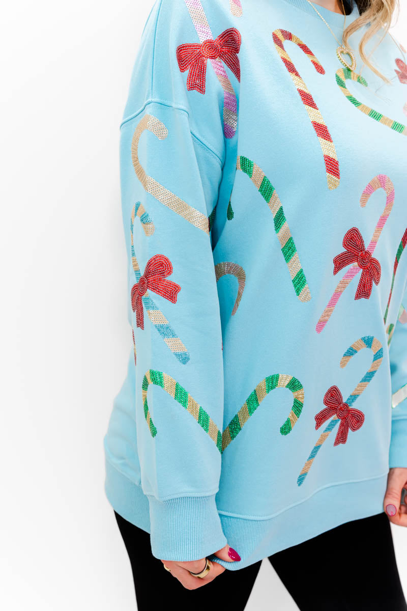 Candy Cane Sparkle Sweatshirt