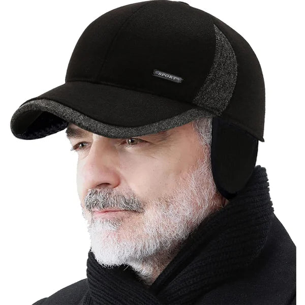 Men's Winter Baseball Cap - With Ear Muffs