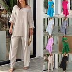Solid Color Casual Two Piece Suit