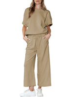 Women's Two Piece Textured Sports Casual Suit