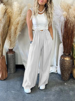 Soft Loose Solid Color Wide Leg Jumpsuit