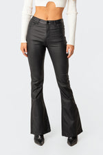 Faux Leather Flare Pants