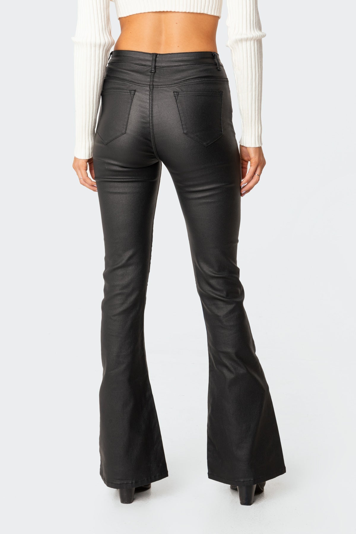 Faux Leather Flare Pants
