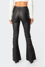 Faux Leather Flare Pants