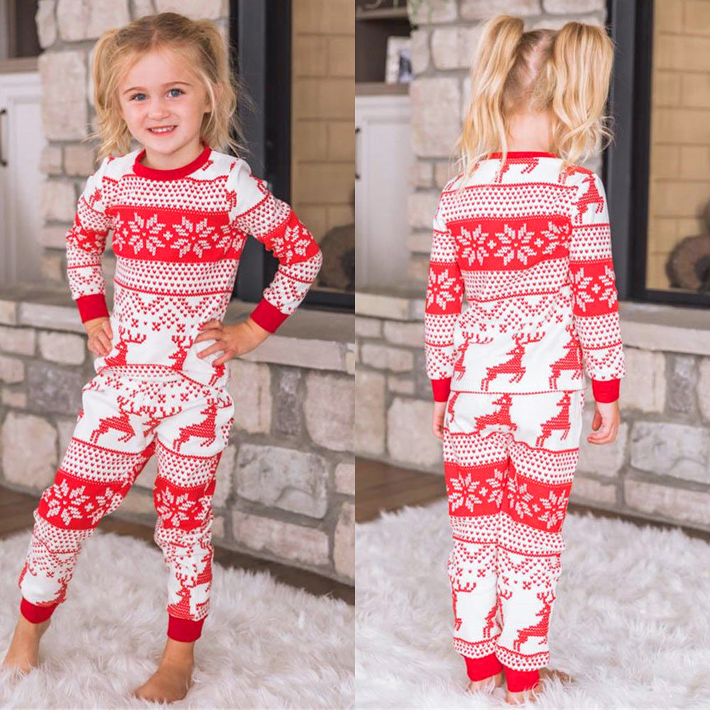 Red Elk Family Pajamas 2-piece Set