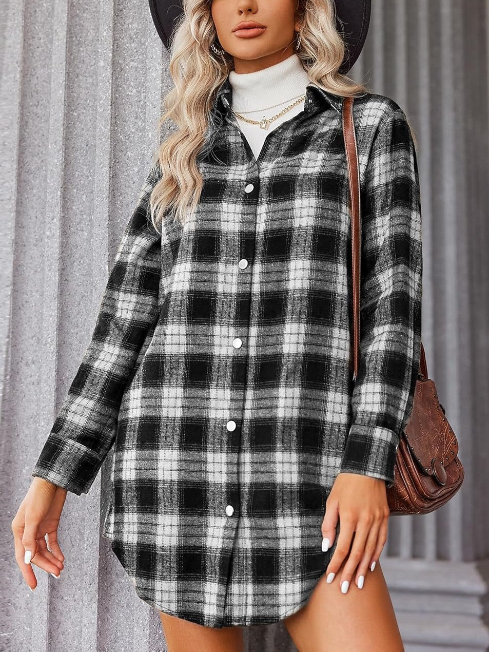 Women's Flannel Plaid Button Down Shirts