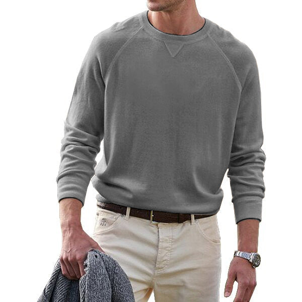 Men's Cotton Casual Crew Neck Tops