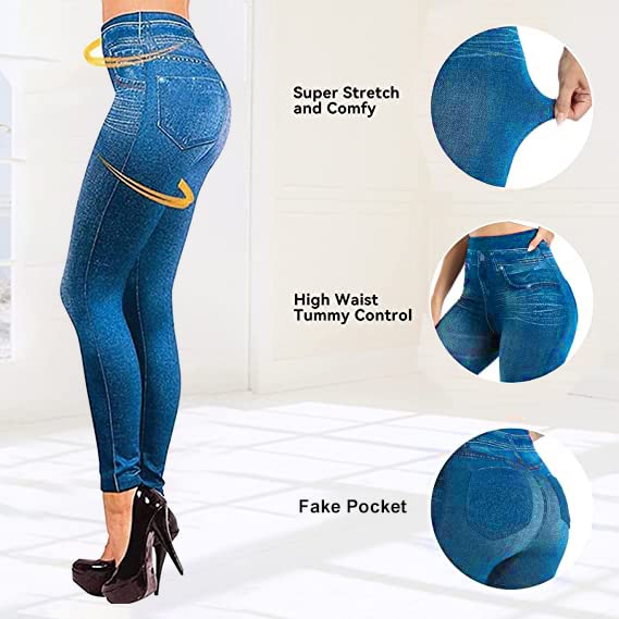 Thermal Fleece Denim Jeggings