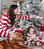 Red Stripe Family Pajamas 2-piece Set