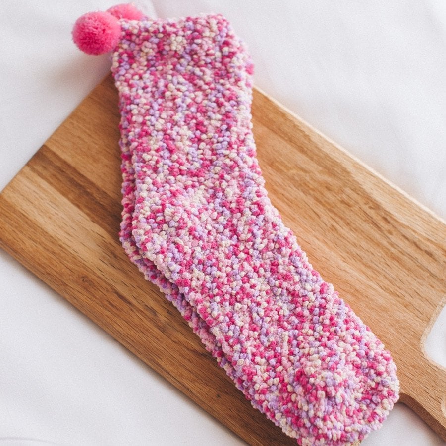 Winter Fuzzy "Cupcakes" Sock