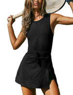 Women's One Piece Workout Romper With Built-in Shorts