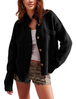 Wommen's Button Down Knit Sweater Cardigan