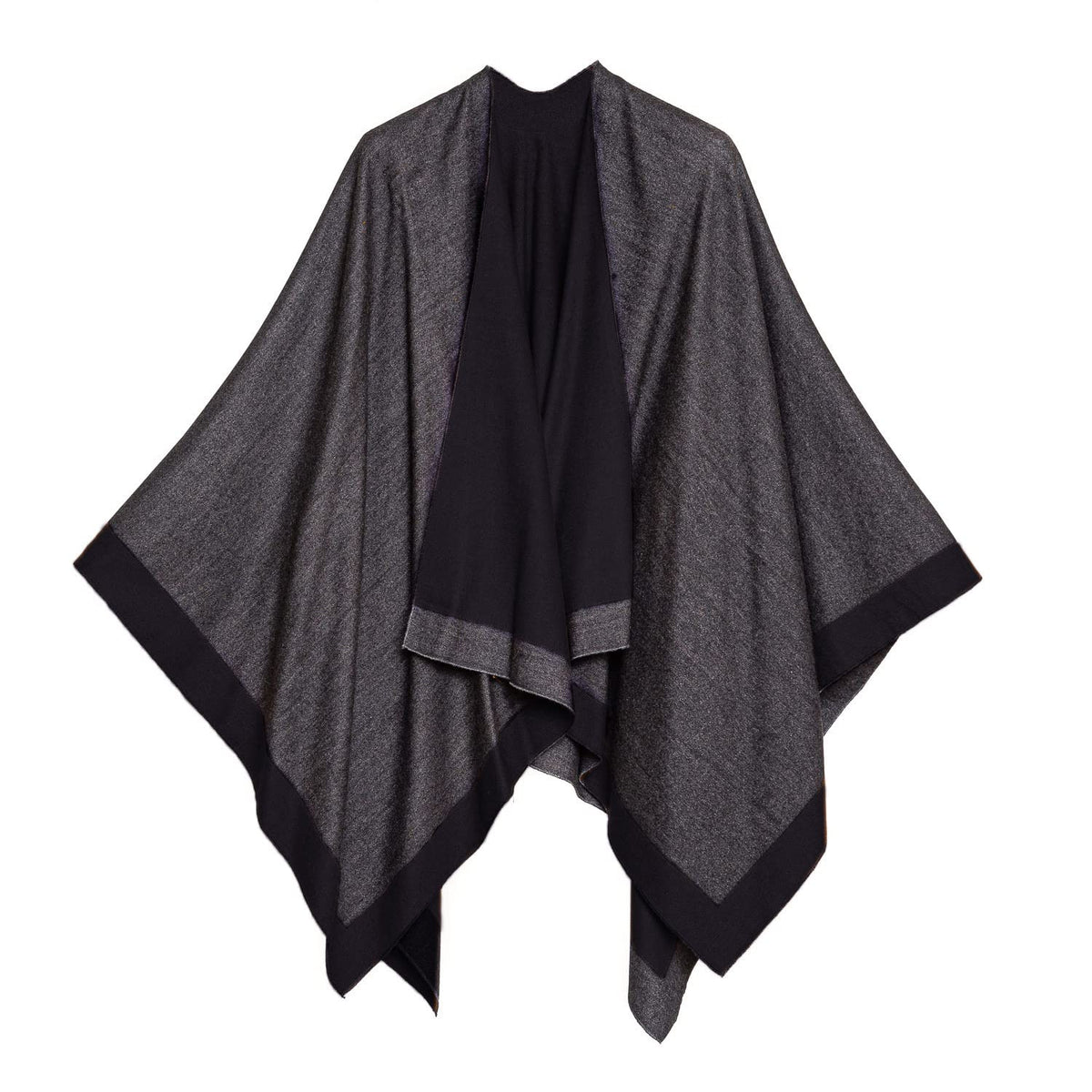 Women's Reversible Shawl Wrap Poncho