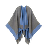 Women's Reversible Shawl Wrap Poncho
