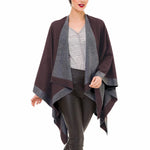 Women's Reversible Shawl Wrap Poncho