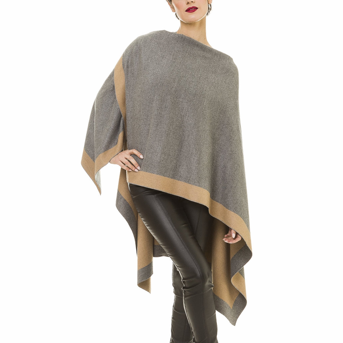 Women's Reversible Shawl Wrap Poncho