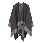 Women's Reversible Shawl Wrap Poncho