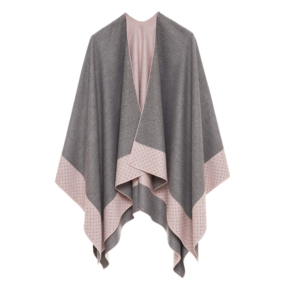 Women's Reversible Shawl Wrap Poncho