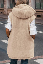 Women's Reversible Fleece Hooded Vests