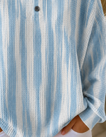 Casual Random Print Henley Collar Long Sleeve Sweatshirt