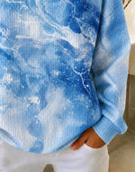 Casual Random Print Crew Neck Long Sleeve Sweatshirt