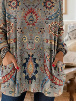 Vintage Ethnic Hoodie Long Sleeve Hoodie