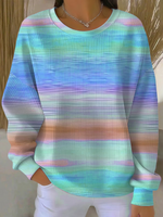 Casual Abstract Crew Neck Sweatshirt