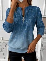 Casual Floral Crew Neck Long Sleeve Sweatshirt