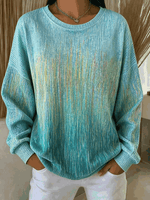 Casual Abstract Crew Neck Long Sleeve Sweatshirt